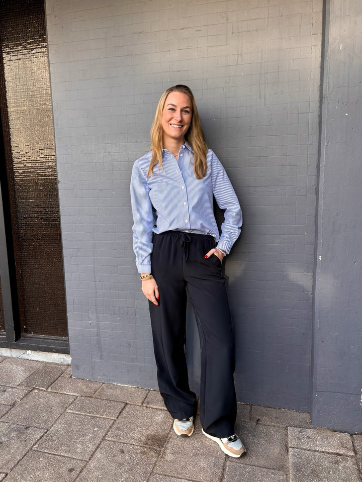 Vikalan Hw Stripe Detail Pants - Zwart