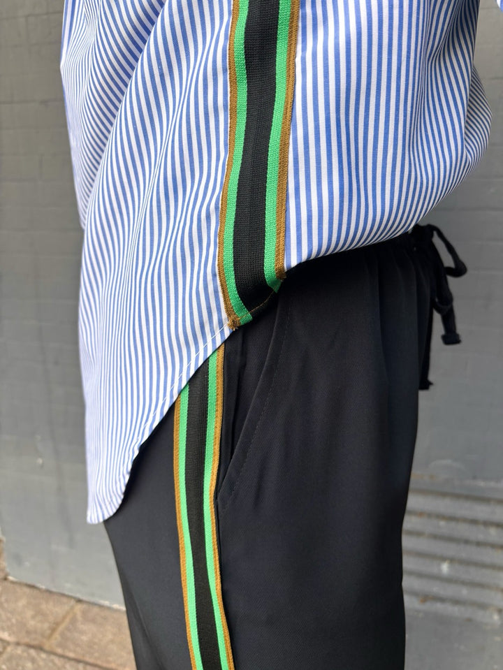 Vikalan Hw Stripe Detail Pants - Zwart