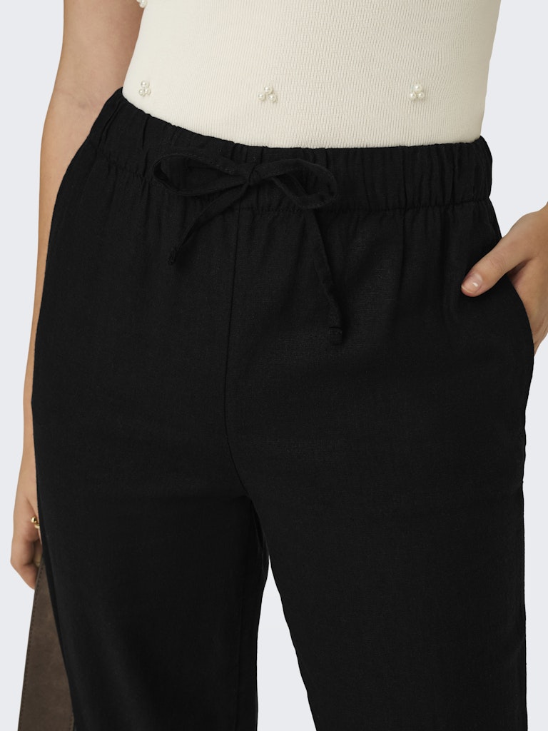 Onlgoa Mw Linen Bl Pull-up Pant Cc Pnt - Zwart