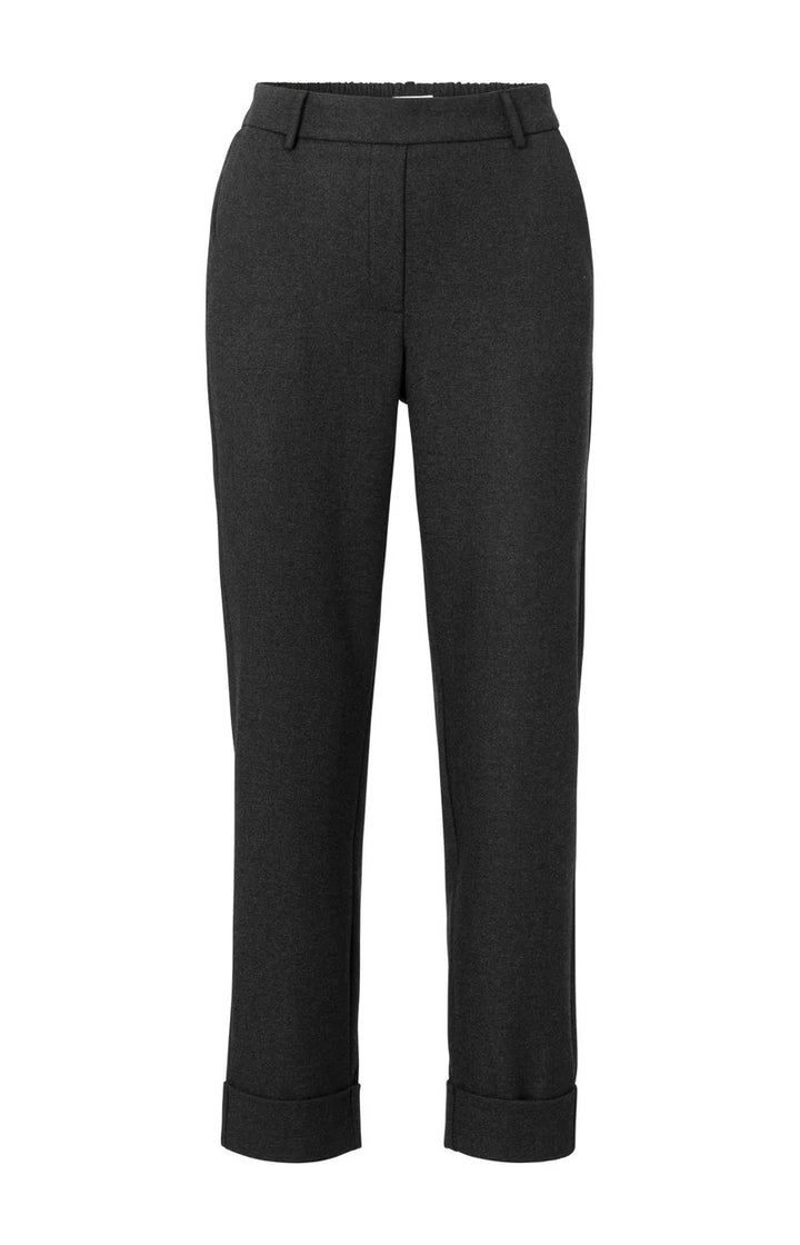 Pantalon With Elastic Waist - Antraciet