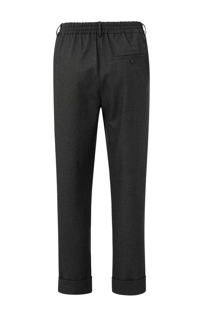 Pantalon With Elastic Waist - Antraciet