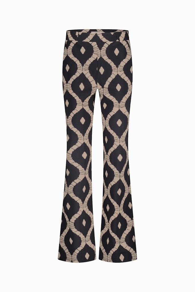 Marilon Batik Trousers - Zwart Dessin