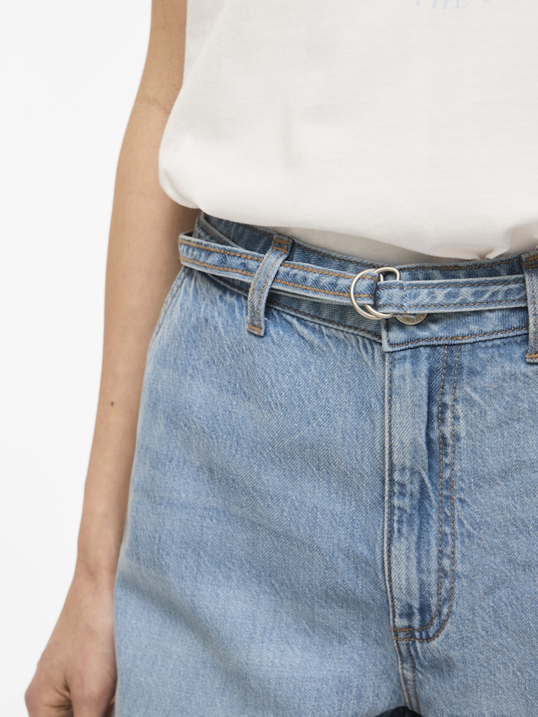 Vikiki Hw Belt Denim Shorts Lbd - Lichtblauw