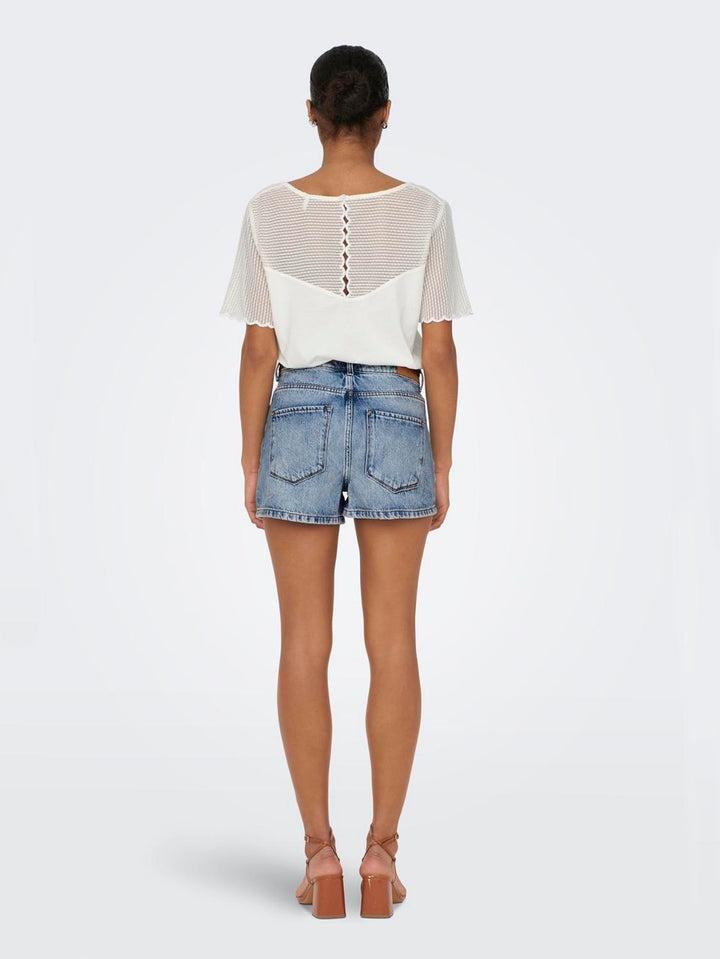 Onlkelly Hw Shorts Dnm Azg017 - Blue Denim