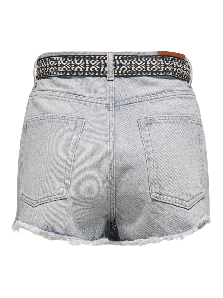 Onlrobyn Ex Hw St Vintage Dnm Short - Grey Denim