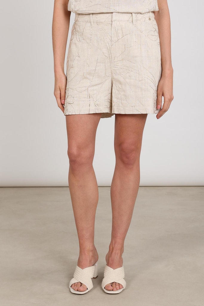 Dagmar Short Embroidery - Zand Dessin