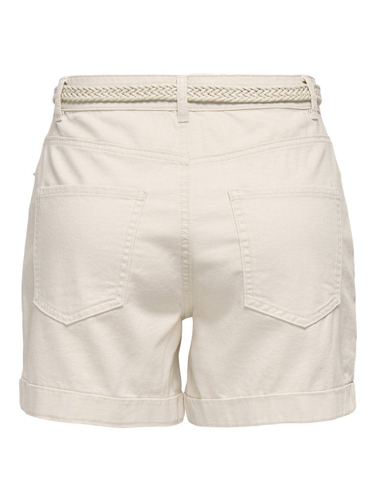 Onlvega-silla Hw Mom Belt Shorts Pnt - Wit Dessin