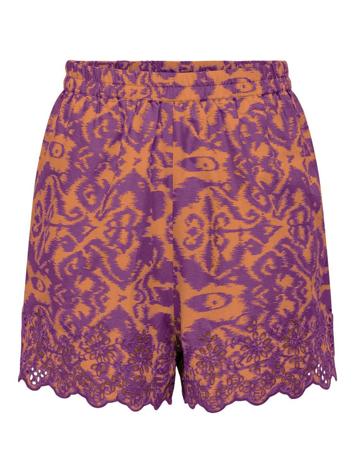 Onllou Emb Loose Shorts Ptm - Oranje Dessin