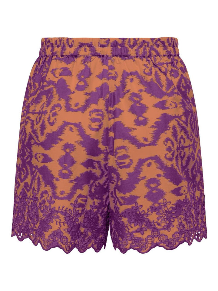 Onllou Emb Loose Shorts Ptm - Oranje Dessin