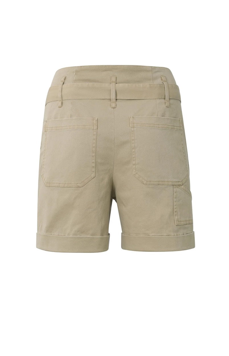 Woven High Waist Cargo Short W - Army