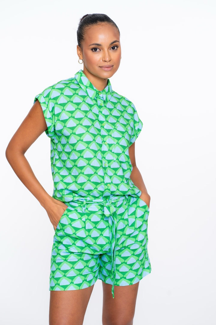 Short - Groen Dessin