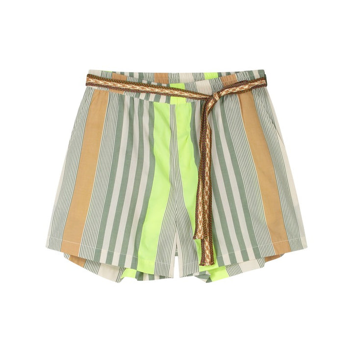 Short Pants Stripe Fluo - Groen Dessin