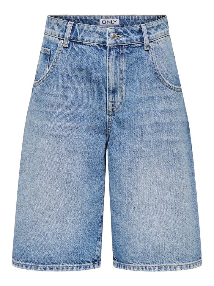 Onlmate Reg Baggy Long Shorts Dnm Noos - Blue Denim