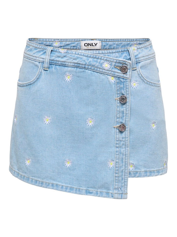 Onllesly Reg Daisy Dnm Skort Bj - Blue Denim