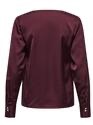 Only t-shirt l/m dames bordeaux – Mika