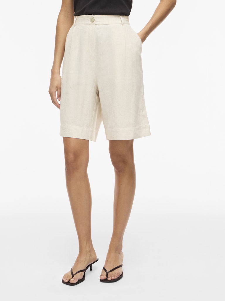Viprisilla Hw Bermuda Shorts/vol - Noos - Beige