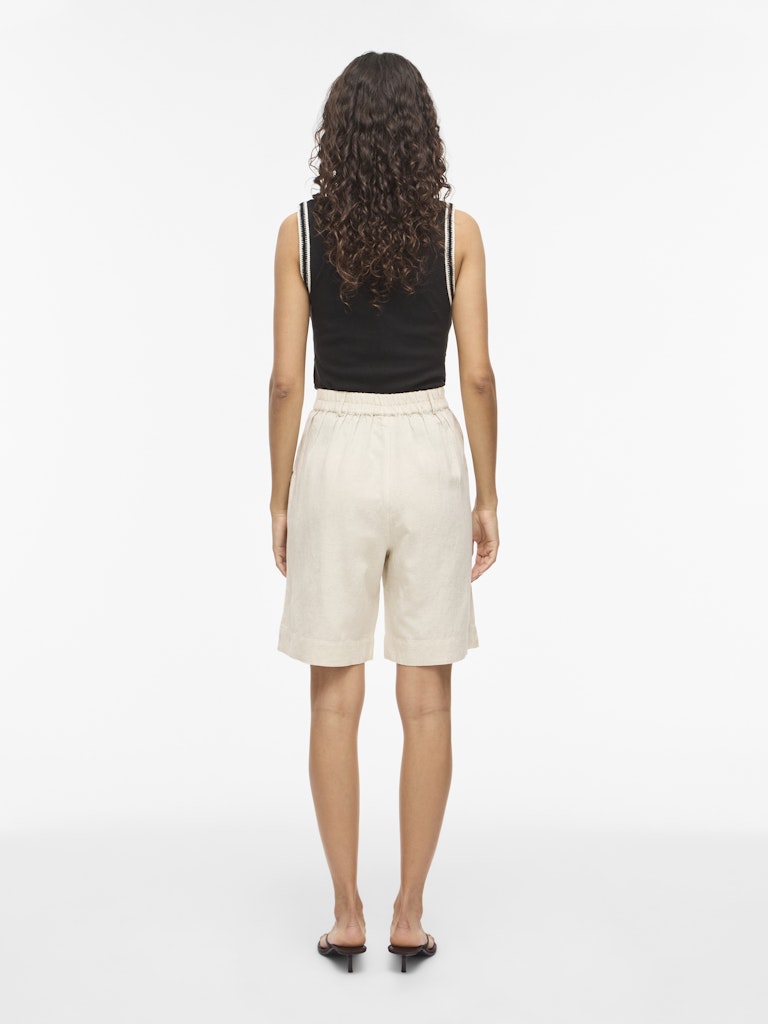 Viprisilla Hw Bermuda Shorts/vol - Noos - Beige