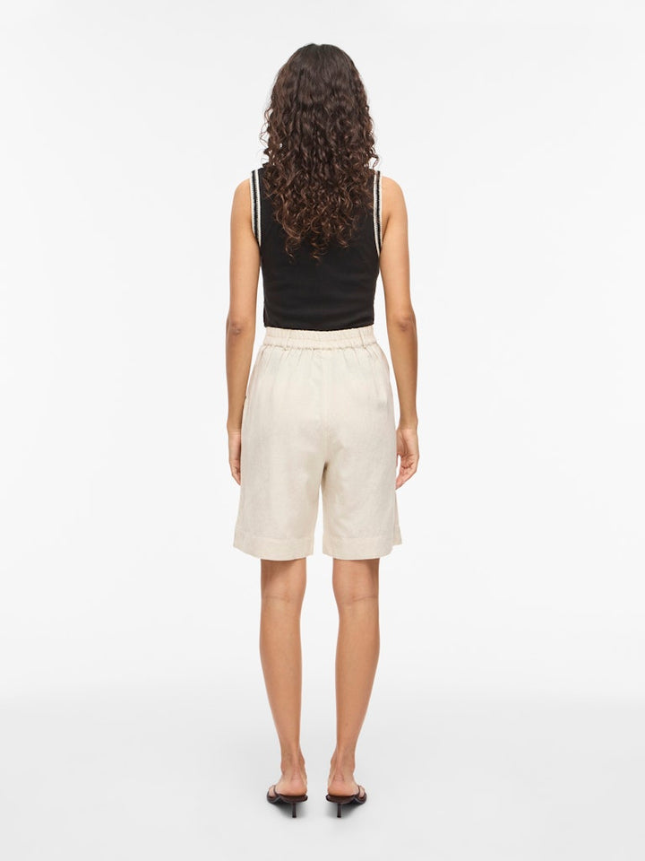 Viprisilla Hw Bermuda Shorts/vol - Noos - Beige