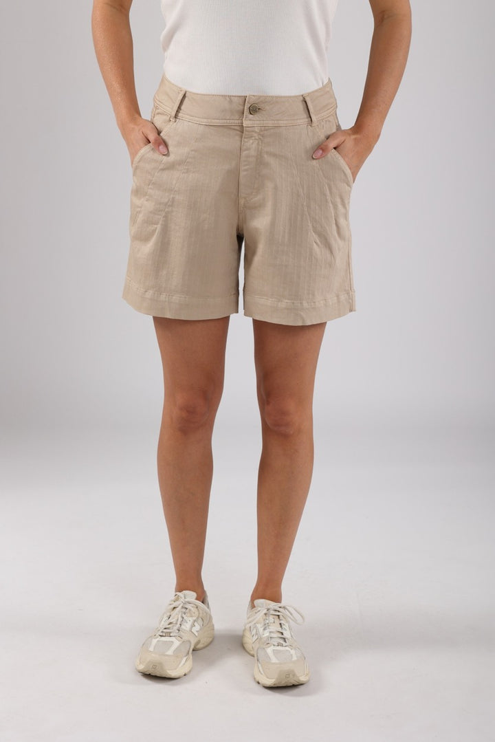 Tanya Short Stripe - Bruin Dessin