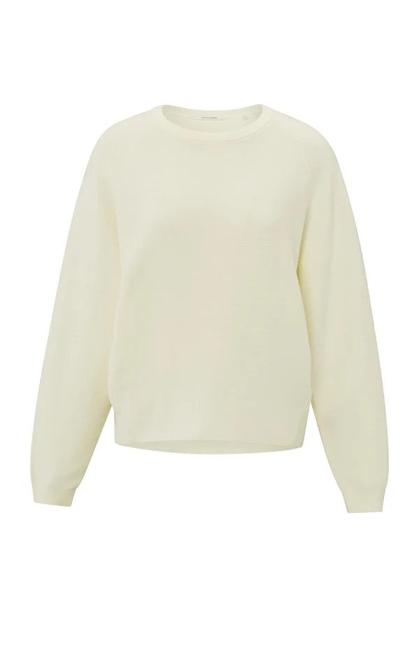 Sweater With Seam Details - Off-white