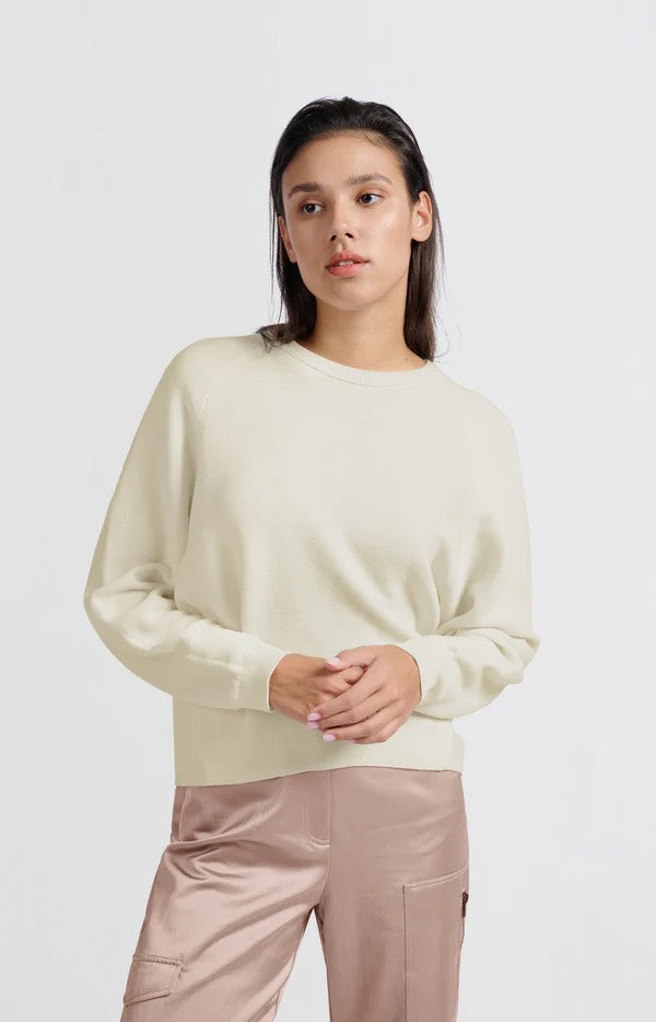 Sweater With Seam Details - Off-white