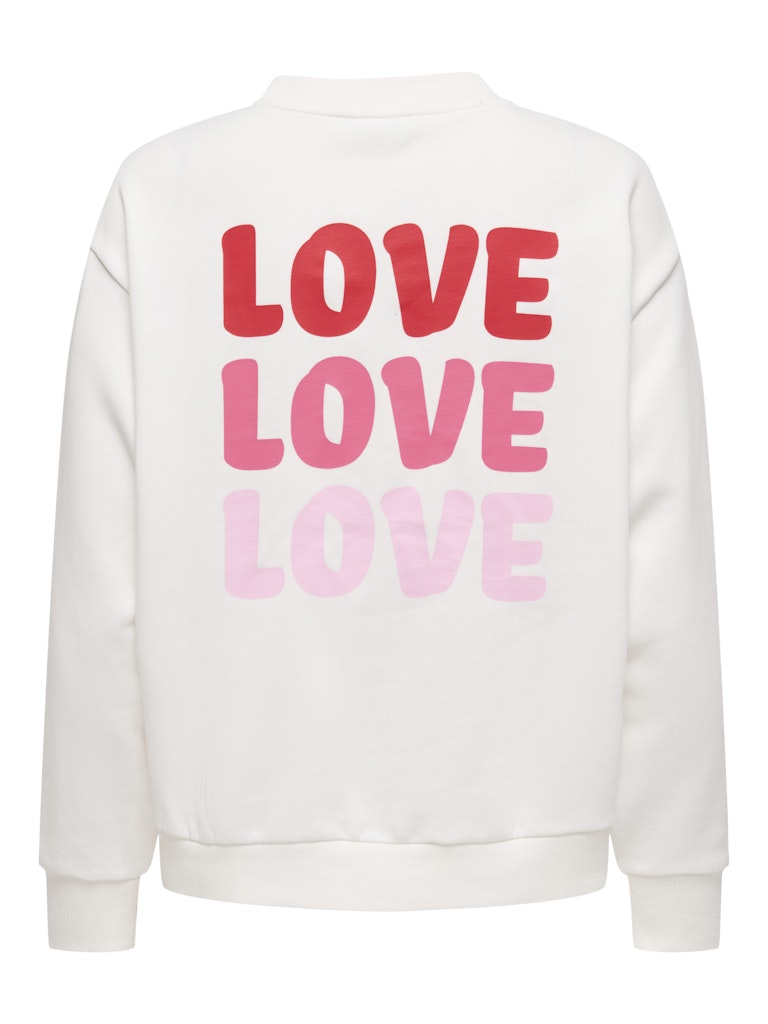 Jdynanna Life L/s Text Sweat Jrs Dia - Off-white