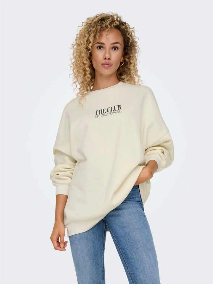 Onldaze L/s Party O-neck Swt - Off-white