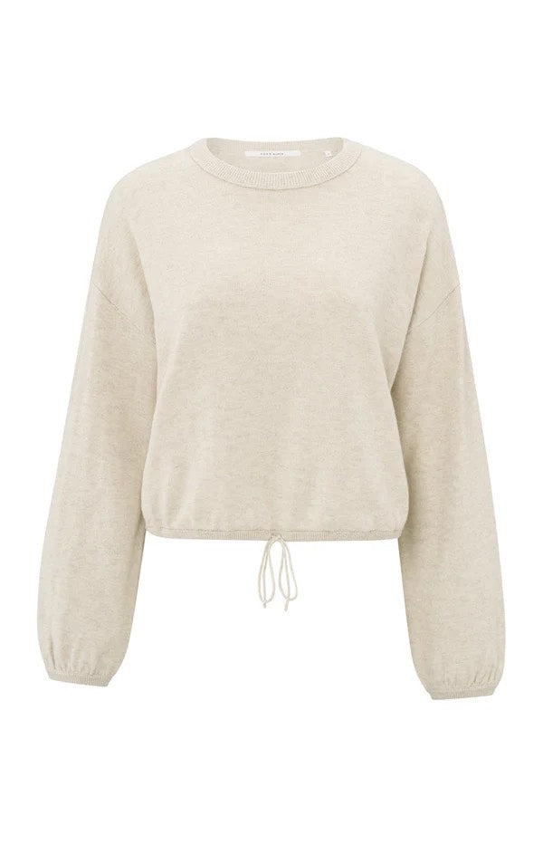 Sweater With Cord At Bottom He - Zand