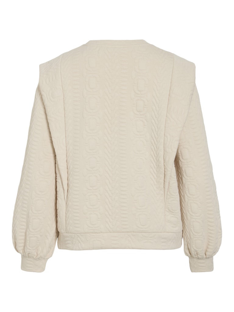 Viaiga O-neck L/s Top - Beige