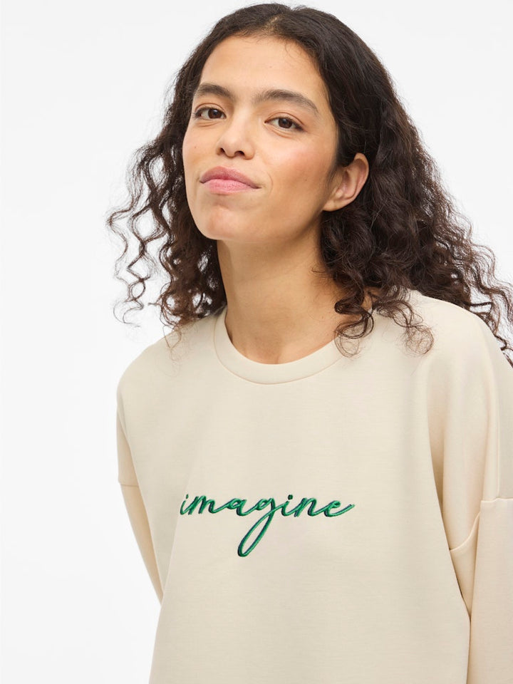 Visiffi Imagine O-neck L/s Top/pb - Beige