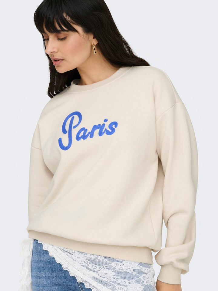 Onlfie L/s Print Box Swt - Beige