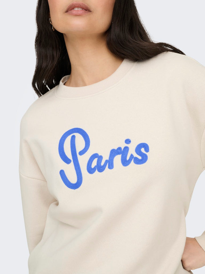 Onlfie L/s Print Box Swt - Beige