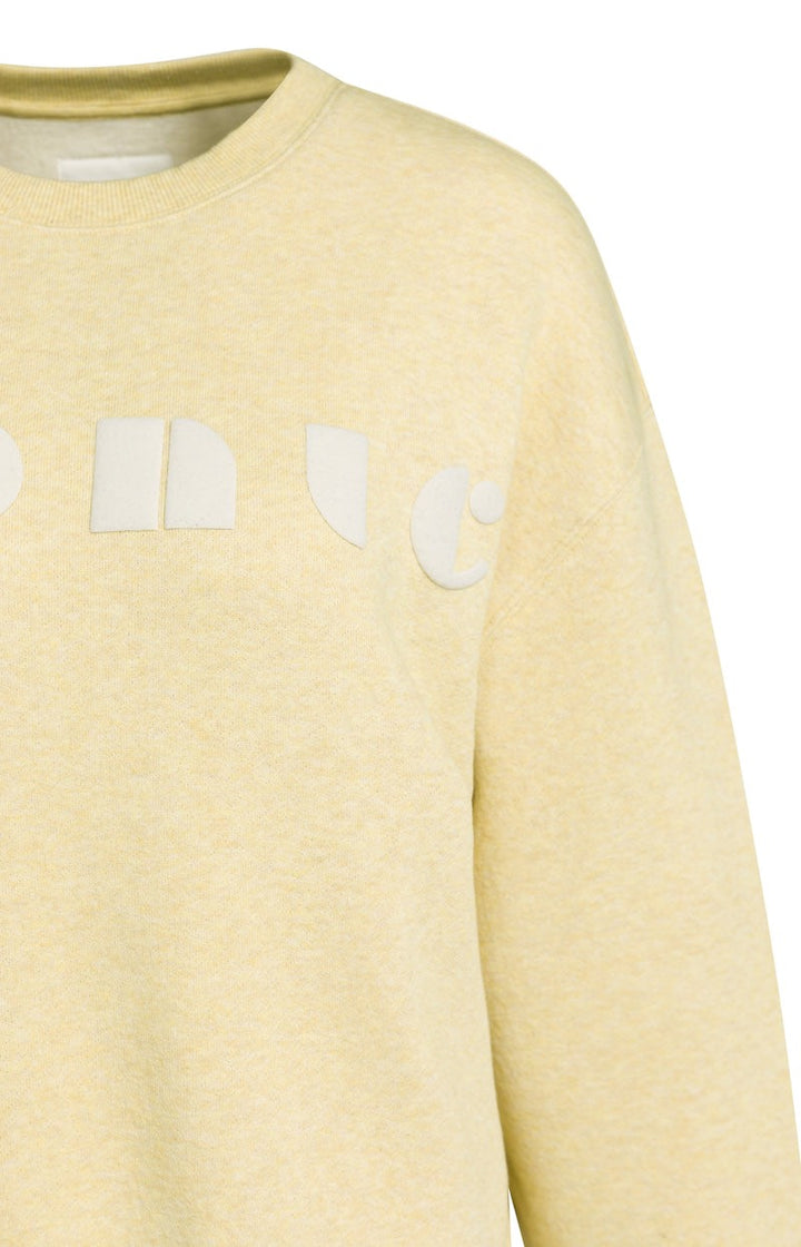 Sweater Met Artwork - Licht Geel