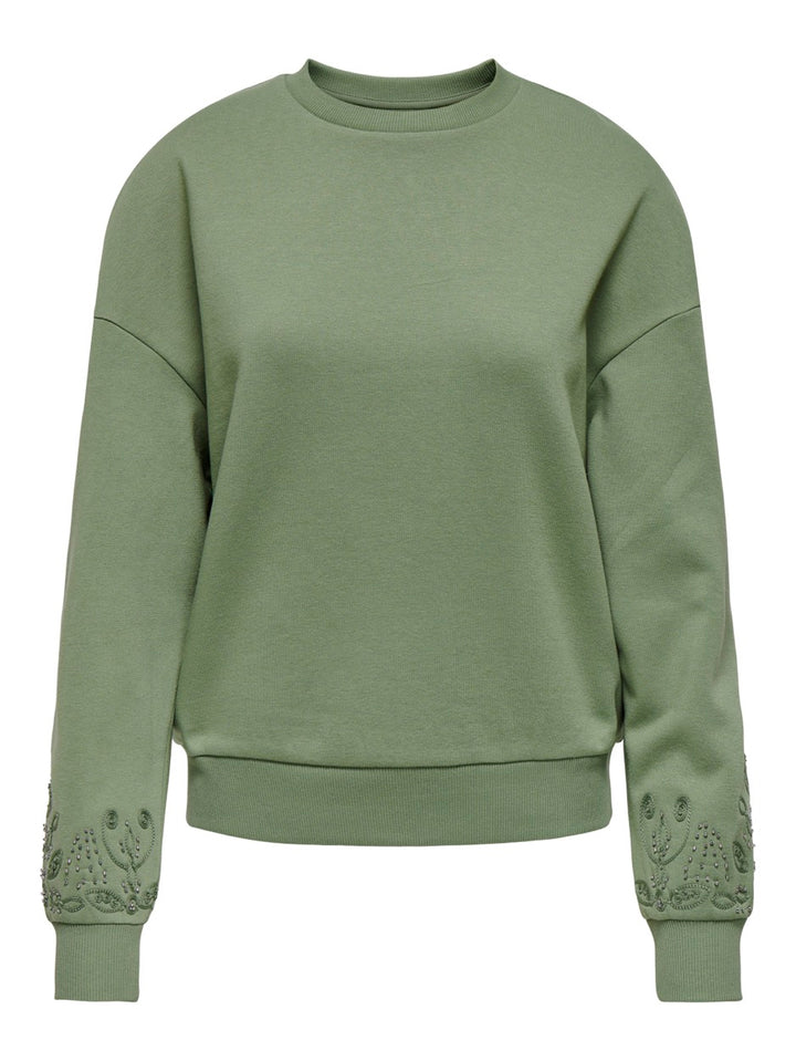 Onlcora L/s O-neck Swt - Oud Groen