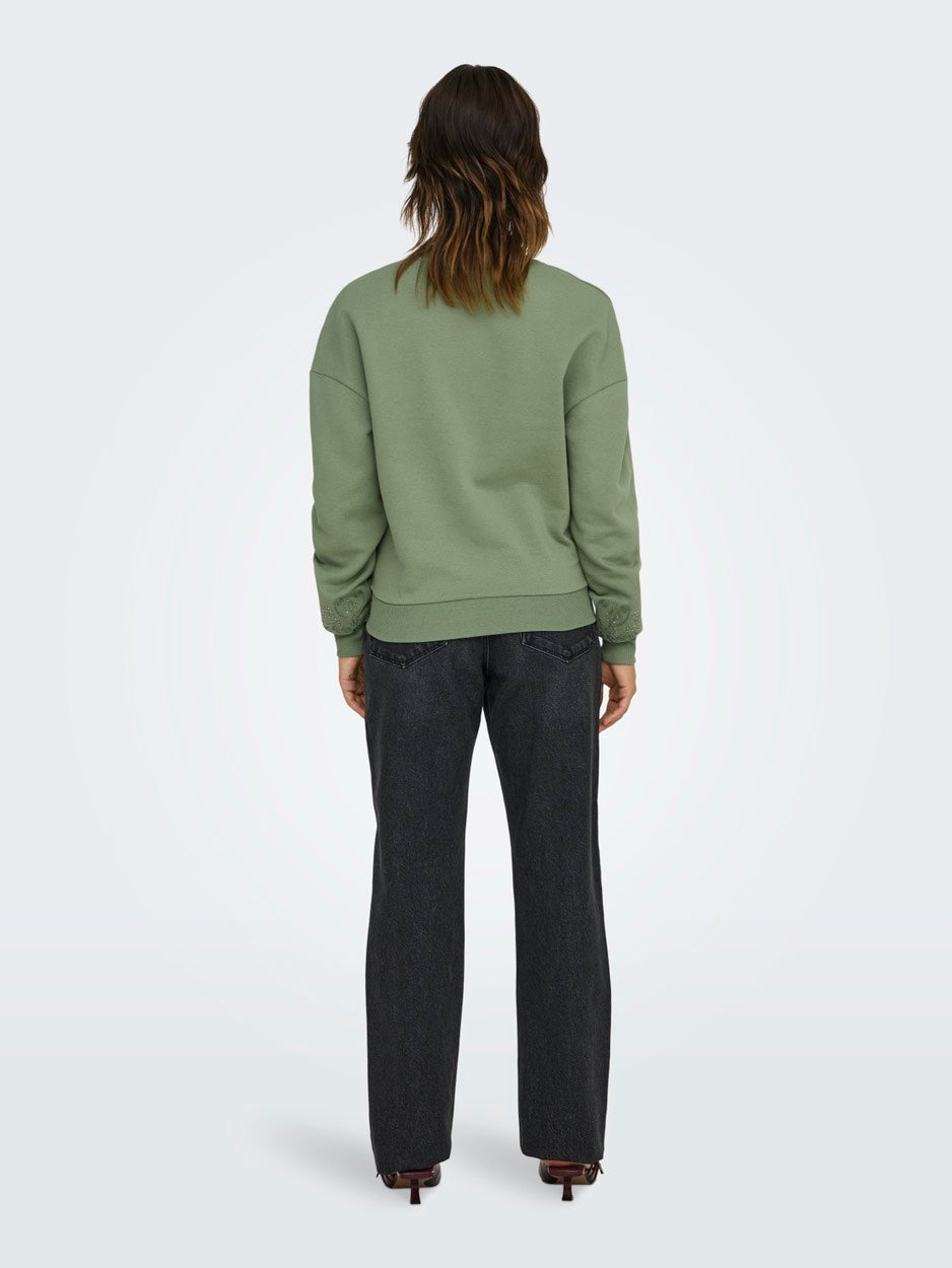 Onlcora L/s O-neck Swt - Oud Groen