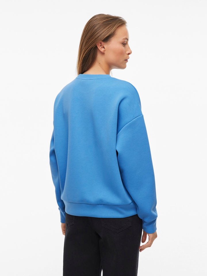 Vireflect New Emb L/s Sweat Top - Lichtblauw