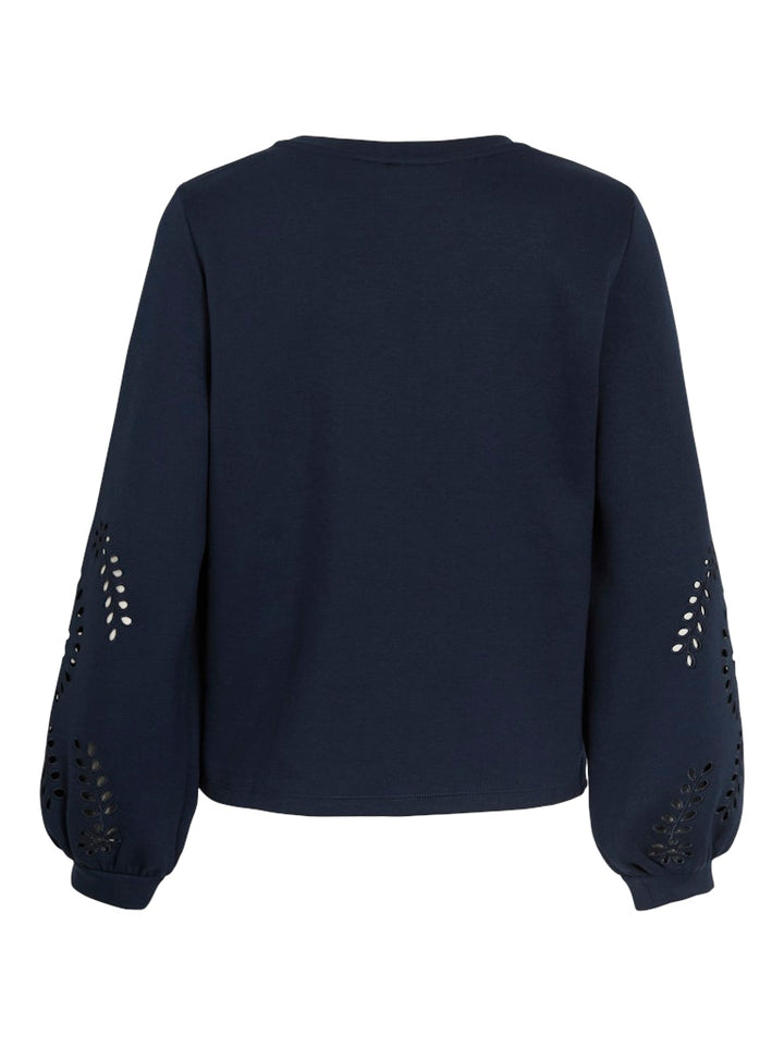 Visandy L/s Detail Sweat Top - Noos - Navy