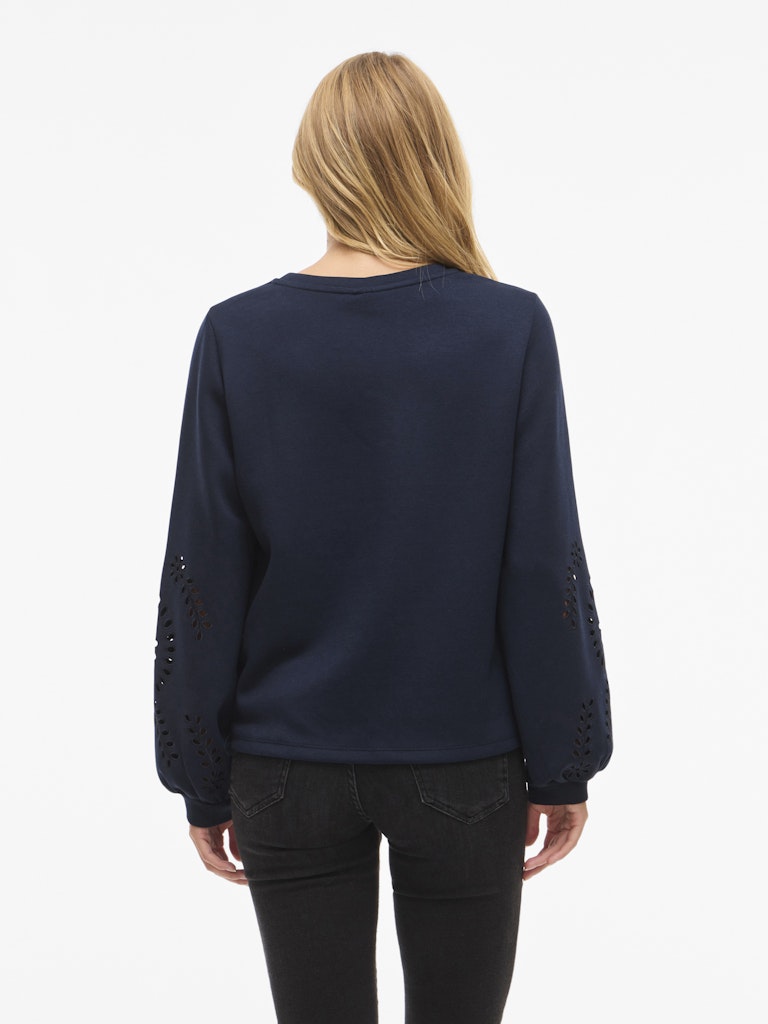 Visandy L/s Detail Sweat Top - Noos - Navy