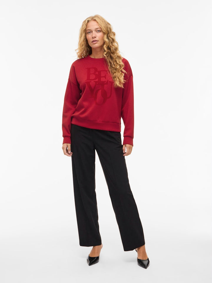 Vireflect Be You O-neck L/s Top - Rood