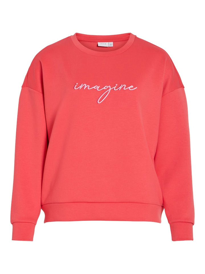 Visiffi Imagine O-neck L/s Top/pb - Koraal Rood
