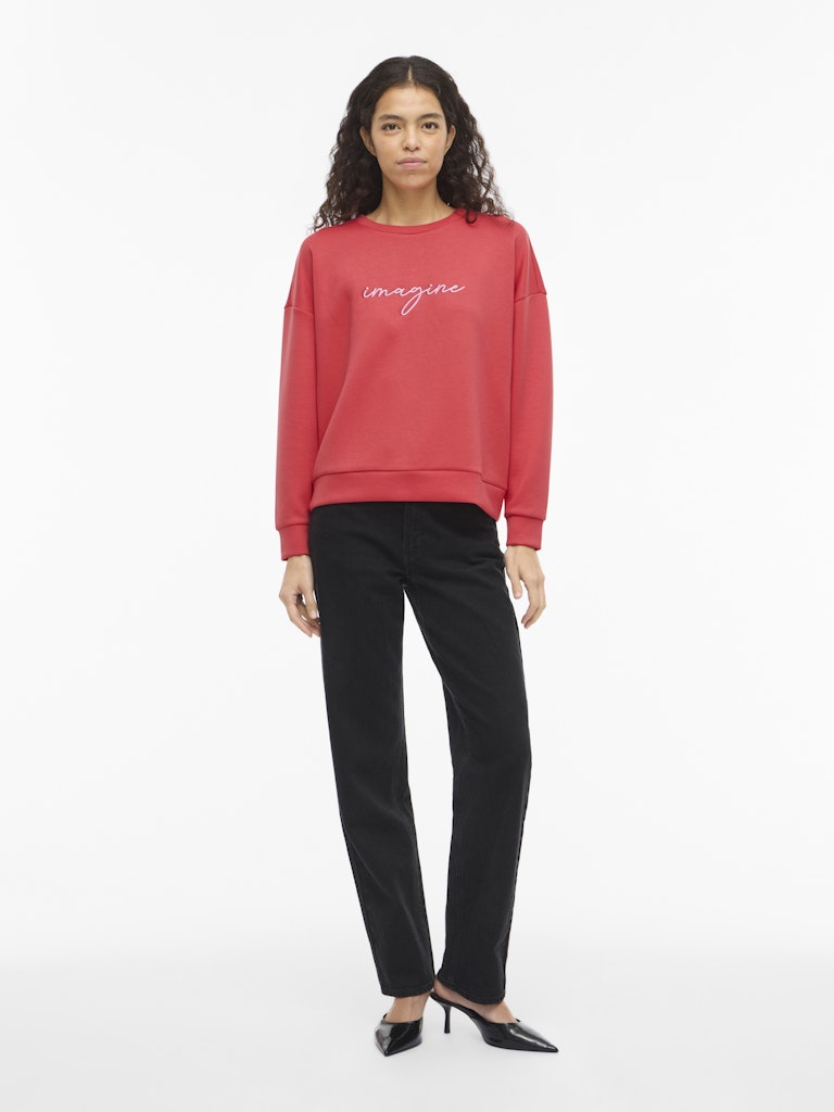 Visiffi Imagine O-neck L/s Top/pb - Koraal Rood