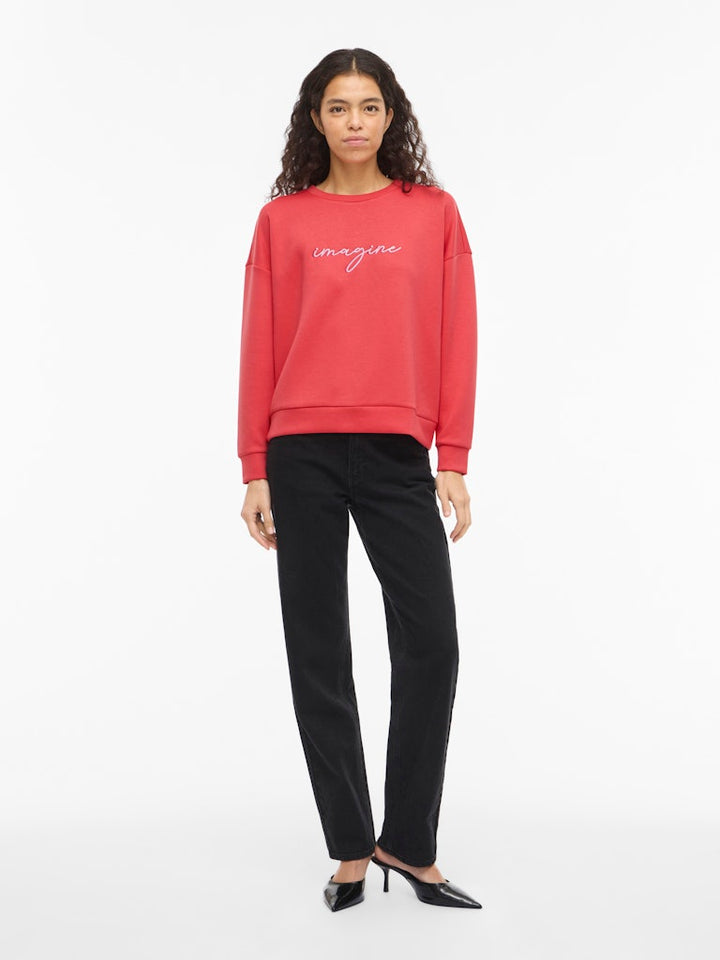 Visiffi Imagine O-neck L/s Top/pb - Koraal Rood