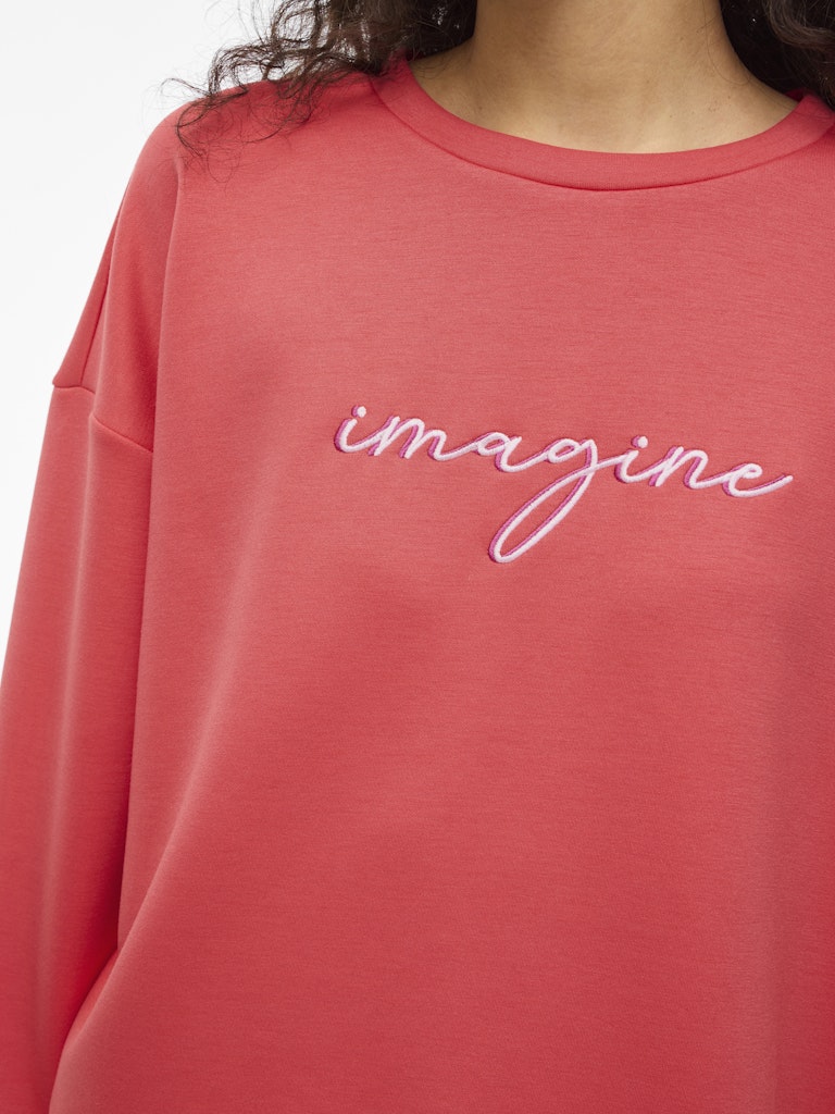 Visiffi Imagine O-neck L/s Top/pb - Koraal Rood