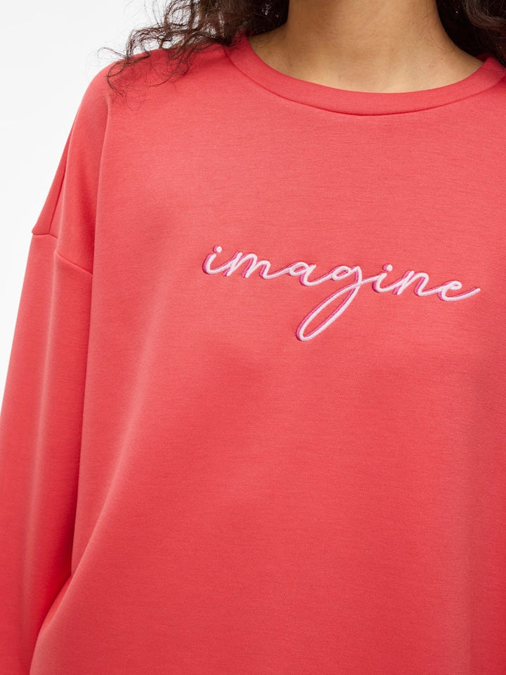 Visiffi Imagine O-neck L/s Top/pb - Koraal Rood