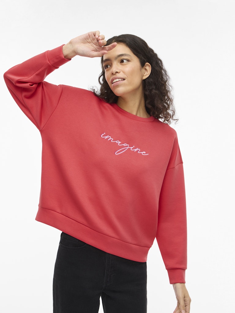 Visiffi Imagine O-neck L/s Top/pb - Koraal Rood