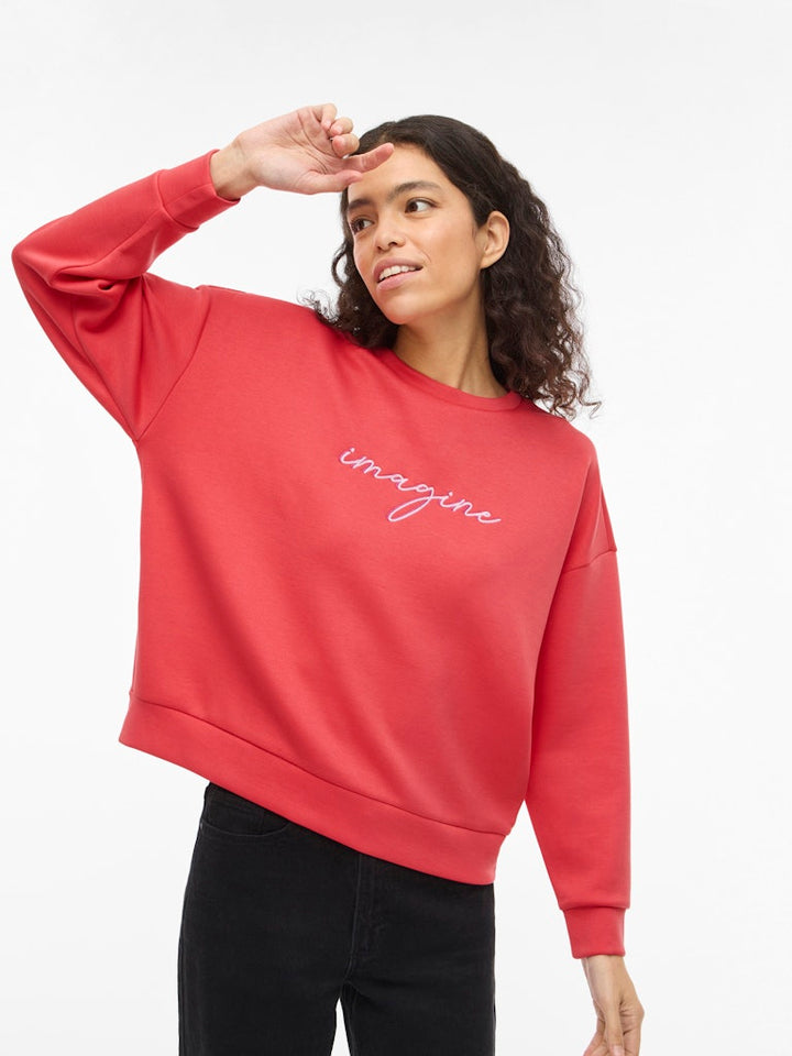Visiffi Imagine O-neck L/s Top/pb - Koraal Rood