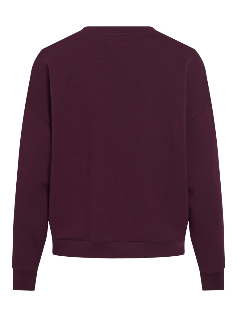 Visif L/s O-neck Sweat Top/ka - Bordeaux