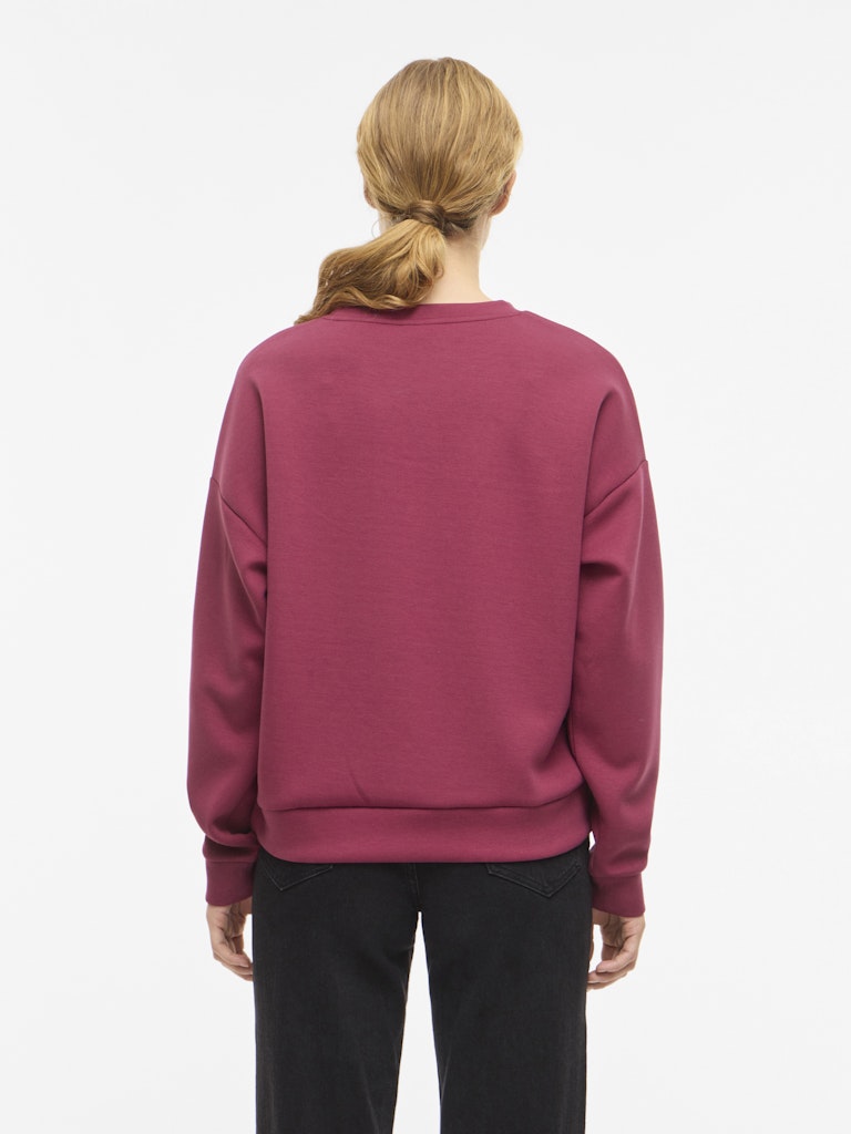 Vireflect Love O-neck L/s Top - Bordeaux