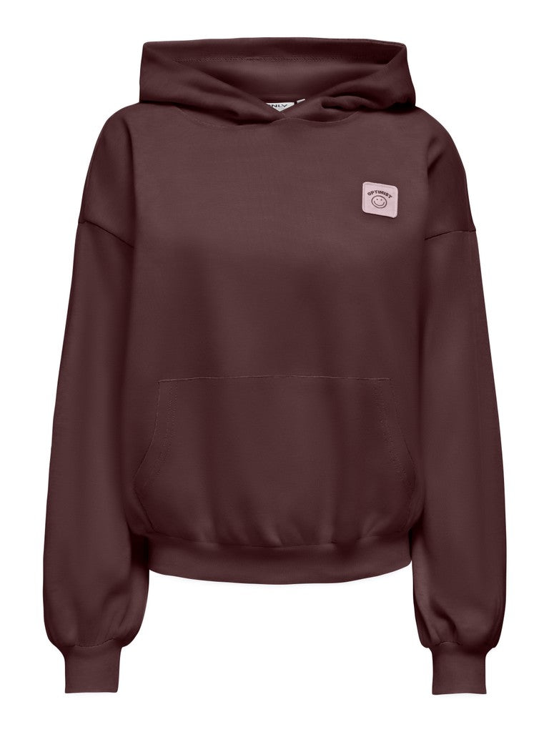Onlofelia L/s Hood Ub Swt - Bordeaux