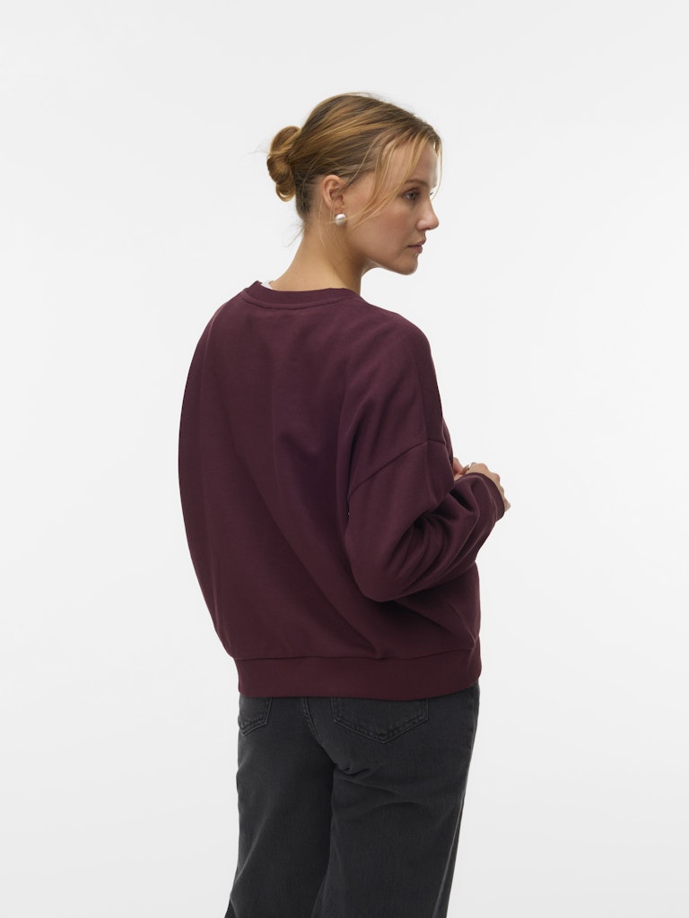 Vmlotte Trina Ls Sweat Box Ga Bf - Bordeaux